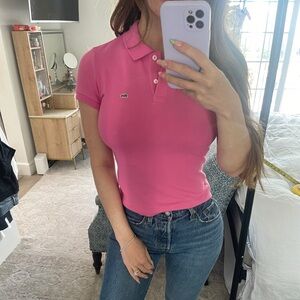 Lacoste Pink polo top